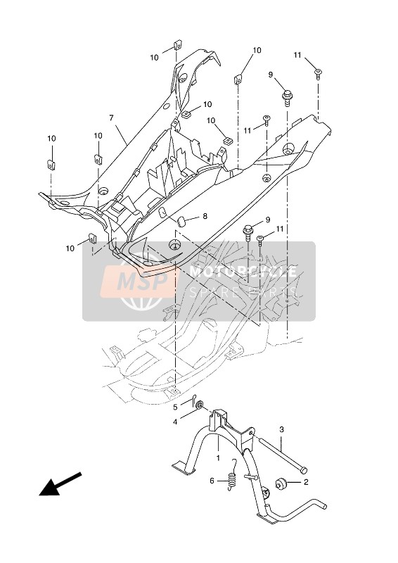 Yamaha NS50 2016 Estar & Reposapiés para un 2016 Yamaha NS50